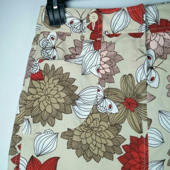 NWT Ann Taylor Loft floral Print Mini skirt pockets sz.6 - Picture 11 of 13